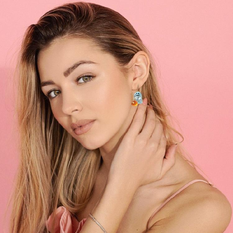 Stylish Noctilucent Specters Ear Studs Complement Stylish Outfits with a Lasting Glowing Fashion Jewelry Accessory