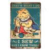 Vintage Metal Sign, That's What I Do I Play Guitar, Dancing Cat, Black Cat, Funny Tin Sign, Rustic Bar, Cafe, Home Decor Gift
