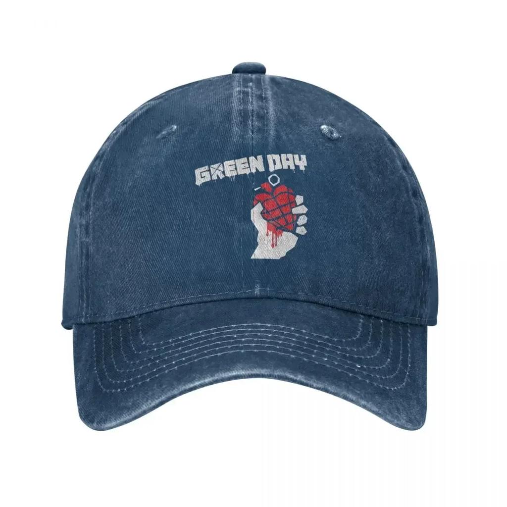 Band Green Days 2024 Tour Denim Baseball Cap Dookie Saviors Hip Hop Dad Hats Summer Men Women Fitted Sun Visors Snapback Cap
