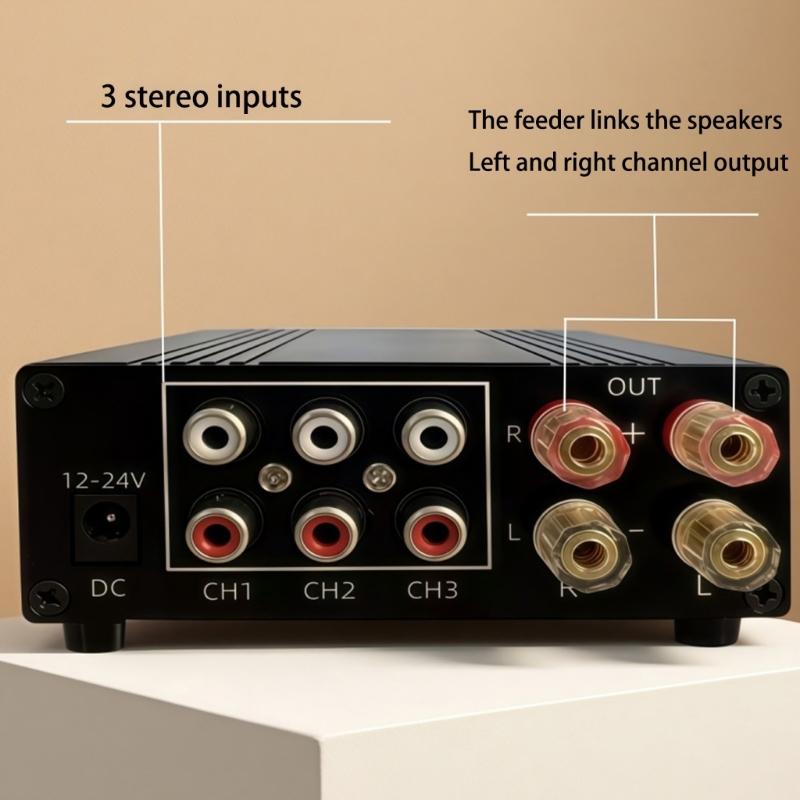 Digital 100W 3 Inputs Control Remote Aluminum
