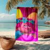 Ultra-Soft Beach Towel with Trolls Theme,Ideal for Pool - Camping, Diving - Perfect Travel Essential, Vibrant Beach Towel.