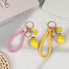 Porte-clés Motif Citron Mignon Incrustation de Strass Brillants Pendentif de Sac à la Mode Porte-clés Durable pour Filles Usage Quotidien Petit Cadeau