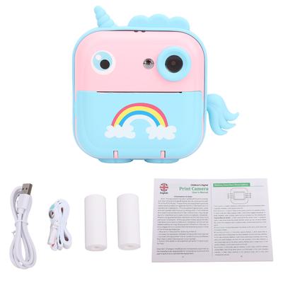 Kids Print Camera 2.4inch HD Digital Video Children Camera with Printing Paper App Support for 3-14 Yrs Old