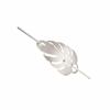 Polished Metal Leaf Hairpin - Women's Hollow Out Brushed Headwear Accessory