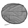 Rain Bucket Mesh Cover Black 37.4in Diameter Polyester Fiber Water Collection Bucket Cover with Drawstring for Leaves Debris