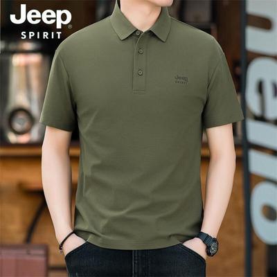 JEEP SPIRIT Men's Casual Plus Size Polo T-Shirt