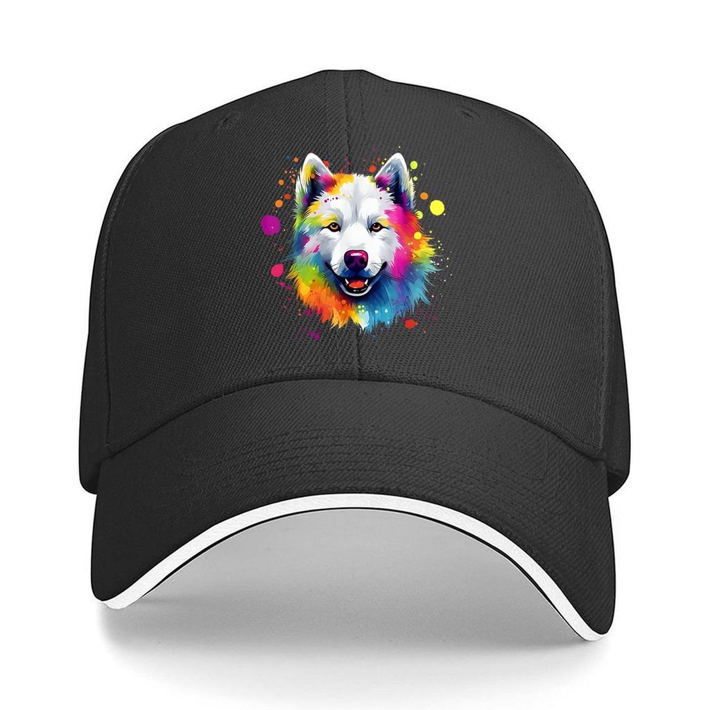 Wolf Nature Wildlife Themed Design Sandwich Baseball Cap