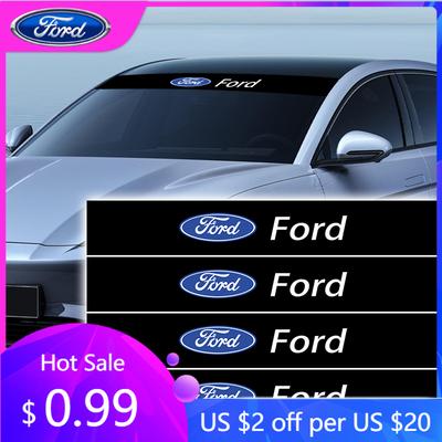 Car Sticker 1pcs Car Front Rear Window Sticker Waterproof Sunshade Windshield Decal For Ford Focus 2 3 Mondeo Mk3 F150 Fusion Mu