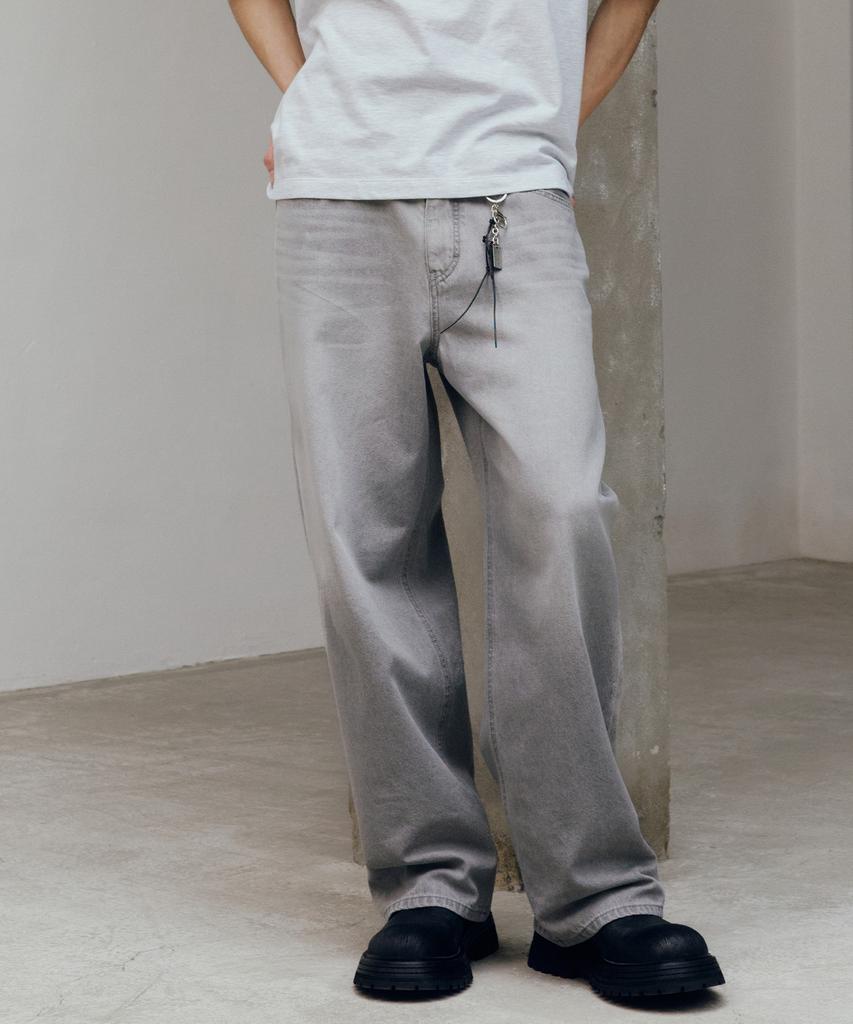 MINDBRIDGE Extra Wide Gray Sand Washed Denim Pants