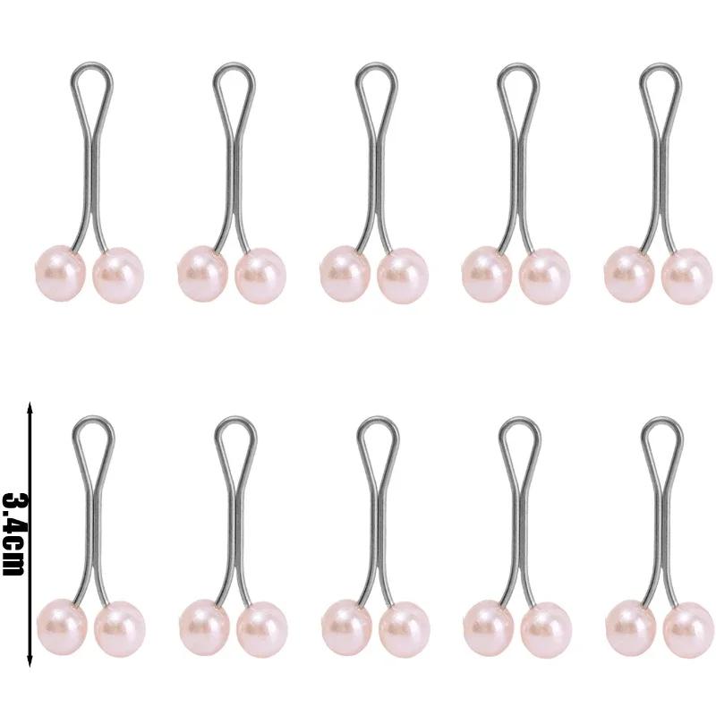 10-20pcs/lot Anti Slip Brooch Headscarf Shawl Scarf Lady Fixed Pins Scarf Hijab Clips Pearl Stylish Brooch for Women Jewelry