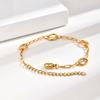 Waterproof Geometric Stainless Steel Bracelet, Handmade Stack Chain Bracelet for Women Femal, Valentine‘s Day Gift