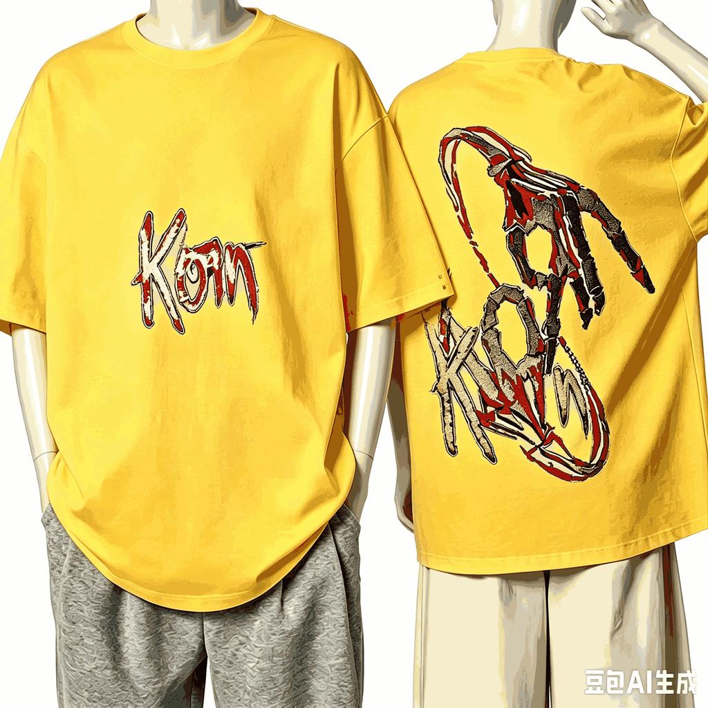 Korn For Fan Gift Tshirt Unisex Unisex Harajuku Oversized Unisex Short Sleeve Streetwear High Quality Couples Breathable Classic