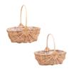 Storage Basket Wedding Flower Basket Rustic Empty Portable Flower Girl Basket for Camping Party Holiday