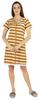 Inkmeso Printed V-Neck Nightgown Sleepwear For Womens Nightshirt Soft Button