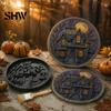 Zahradní potřeby pro úpravu terénu Halloween Forma na zahradní nášlapný kámen, Opakovaně použitelné plastové formy, Forma pro kutily na cementový beton, Tvořič cest pro terasu, trávník a zadní dvorek