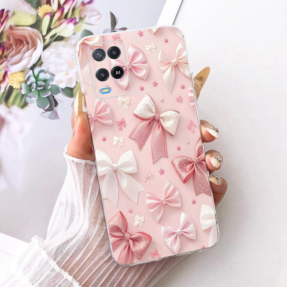 For Oppo A54 4G Case CPH2239 Luxury Butterfly Painted Cover Soft Silicone Phone Case For Oppo A54 5G A 54 s OppoA54s Fundas Bags