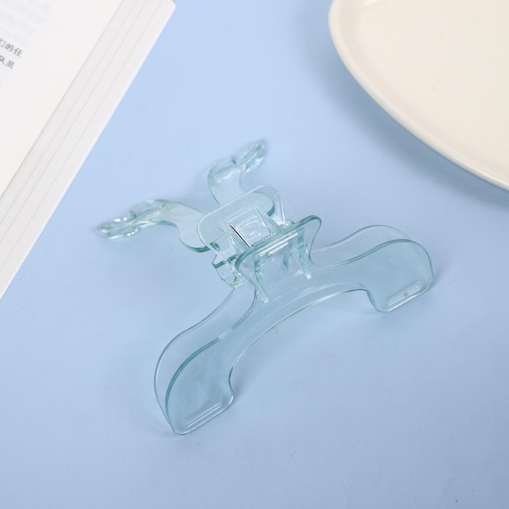 

Прозрачный пластиковый зажим для книги Простой помощник для чтения Фиксированный держатель для книги Закладки Креативный дизайн Практичный держатель для заметок для книжного магазина 1PCS синий