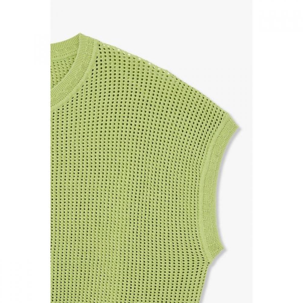 VOV Mesh Crochet Knit Vest 7156250007