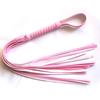 Pink 50cm Long Tails Whips Delicate Leather Paddle Spank For Couples Sex Toys Adult Games Spanking Slave For Couples