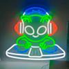 Cat Alien DJ Neon Sign DJ Player Light for Wall Decor Neon Light Sign for Bar Party Man Cave Bedroom Art Wall Decoration