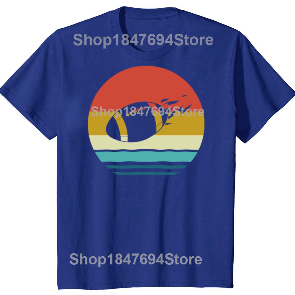 Rugby Vintage Retro Rugby Ball Player T Shirt Summer Graphic Cotton Streetwear Short Sleeve Birthday Gift T-shirt Mens Clothing