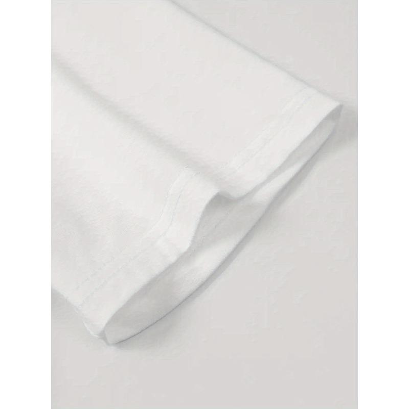 European size Men's T-shirt with Simple Tiger Print, Crew Neck Sporty Casual Short Sleeve, Stylish Trend, Suitable for Summer Outings