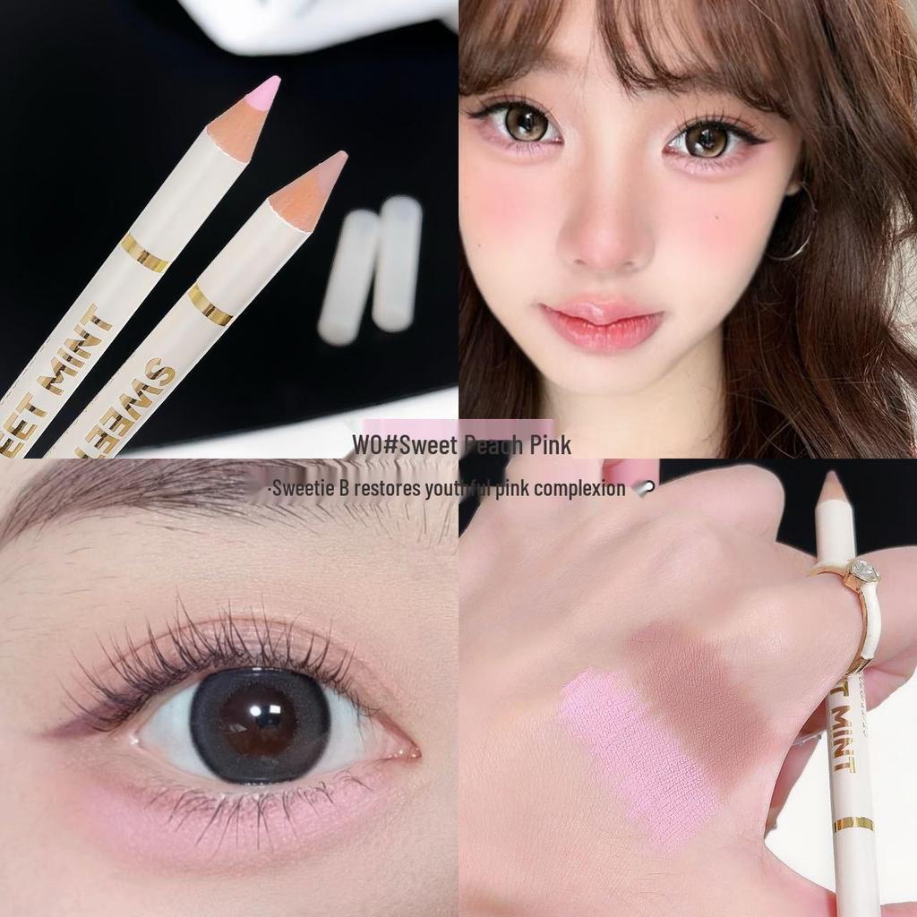 SweetMint Vivid Double-Headed Pen: Multi-Use Highlighter & Lip Liner – Natural 3D Under-Eye Shadow