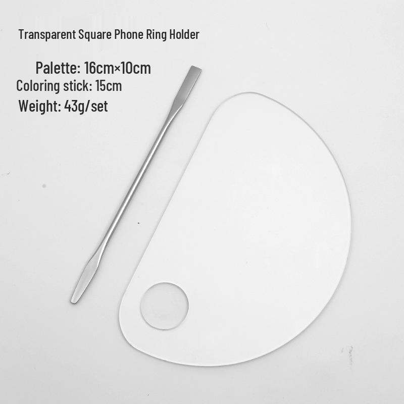 Set de Paletas Cuadradas de Acero Inoxidable para Artistas de Maquillaje para Mezclar Base y Herramientas de Belleza