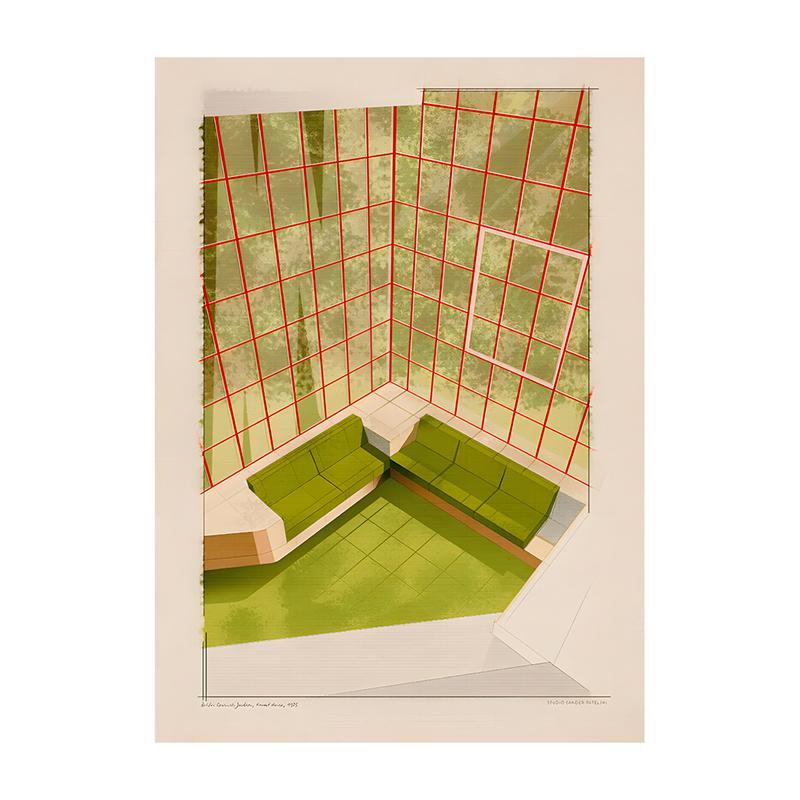 Vintage Bauhaus Residential Composition Poster Print Classic Canvas Painting Abstract Wall Art Picture for Home Decoration