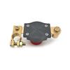 High-Current Brass Battery Terminal with Integrated Disconnect Switch and Detachable Knob for Car Modification