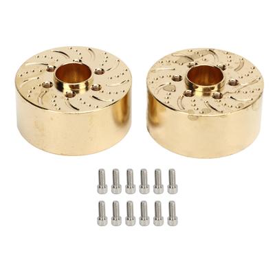 2Pcs Brass Wheel Weights 1.9 2.2in RC Crawler Car Hex Hub Adapter Model Upgrade Parts 18.5mm