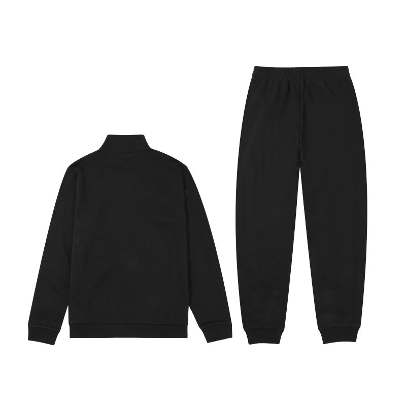 Li-Ning Fleece Lined Stand Collar Design Sports Cuffed Sweatpants Hoodie Set Men Sweatpants, Hoodie AWEV123-1