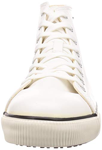 Fukuyama Rubber LBS-803 Men's Casual Sneakers with Steel Toe Cap and Slip-Resistant Sole, High-Visibility, Lasting Bull, White, Size 25cm, 2E