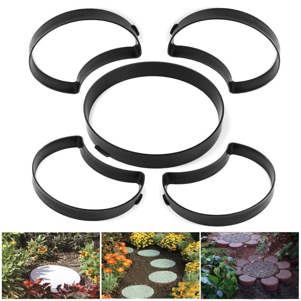 Plastic Lawn Decoration Variety Shapes Floor Pavement Concrete Molds DIY Garden Path Cement Mould Beton Brick Maker