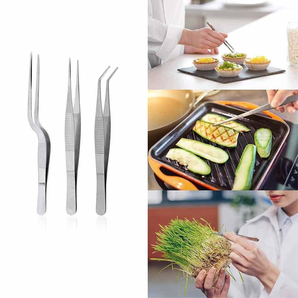 6/12Pcs Dessert Tools Plating Drizzle Spoons Drawing Spoons Kitchen Tongs Set  for Plates Decorating
