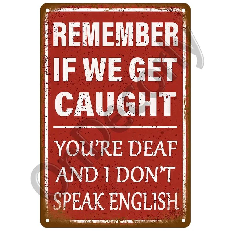 Caution Tin Sign Warning Vintage Metal Plaque Metal Sign For Bar Pub Garage Cafe Club Man Cave Home Wall Decor Mural Plate Art
