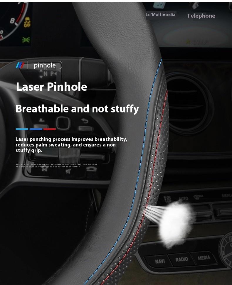 For Mitsubishi Outlander Pajero Asx Colt Lancer EX Evolution X L200 Triton RALLIART Delica Eclipse Car Steering Wheel Cover