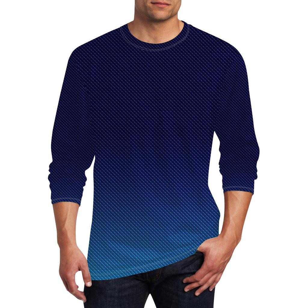 Herr T-shirt O-hals Kläder Kläder utomhus långärmat tryck Modedesigner Vintage