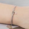 Stainless Steel 26-Letter Bracelet & Anklet with Double-Layer Knotted Snake Bone Chain