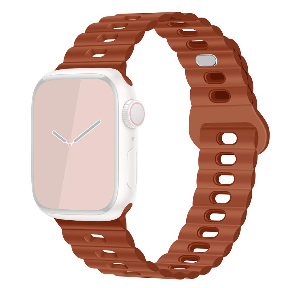 

Watch Strap for Apple Watch Series 10 42mm/9 8 7 41mm/SE (2023) SE (2022) SE 6 5 4 40mm/3 2 1 38mm Silicone Watch Band Brown