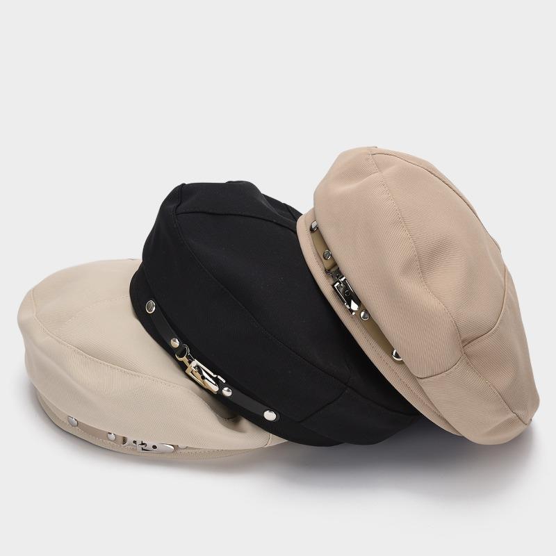 New beret women's autumn and winter temperament retro British big head circumference painter hat high-end hat