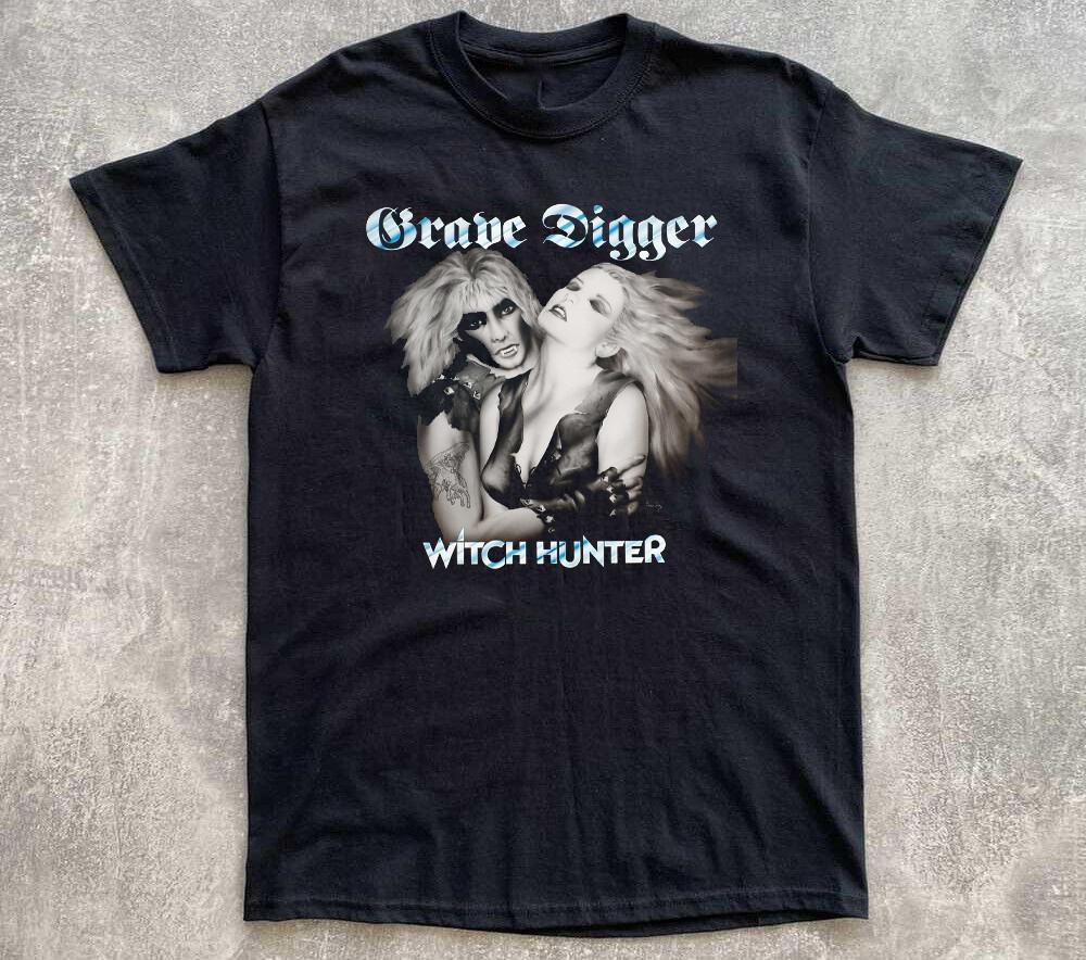 GRAVE DIGGER Witch Hunter Black Cotton Shirt All size S-5XL HT978 XL