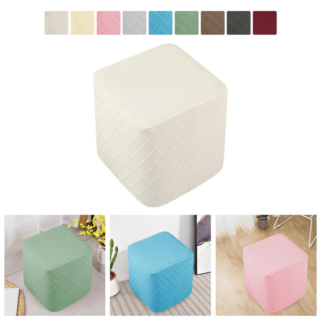 Stretch Ottoman Cover Stool Protector Ottoman Slipcovers for Living Room