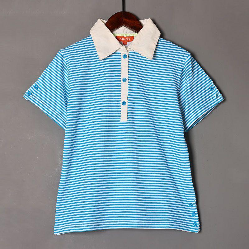 

Футболка женская летняя новинка женская одежда преппи стиль модная полосатая все сочетается модная повседневная базовая футболка трендовая 2023 Lake orchid M