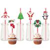 Disposable Paper Straws Christmas Beverage Crafts Party DIY Projects