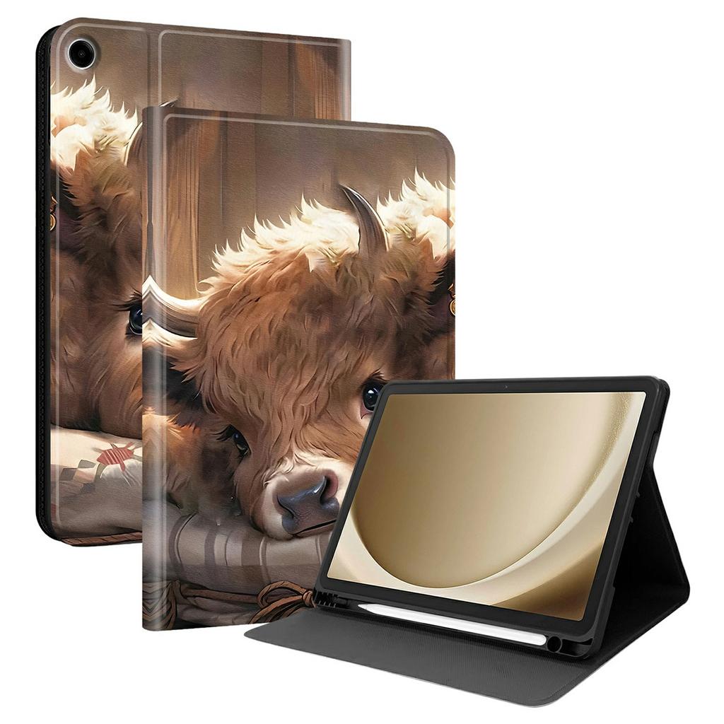 PU Leather Case For Samsung Galaxy Tab A11+ / Tab A9+ Pattern Print Tablet Cover Stand with Pen Slot (Stylus Not Included)