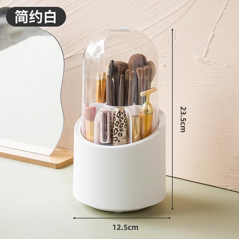 Organizator rotativ de machiaj 360° Suport perie de machiaj Cutie de depozitare cosmetice Organizator de depozitare machiaj Husa de creion Organizator de ruj
