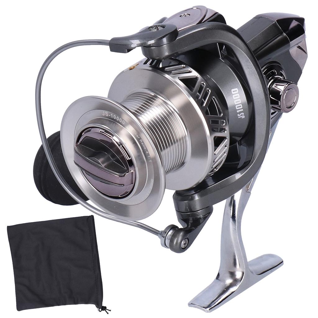 14+1 Bearing Spinning Reel 4.1:1 Gear Ratio All Metal Fishing Wheel Fishing Accessory(JS10000 )