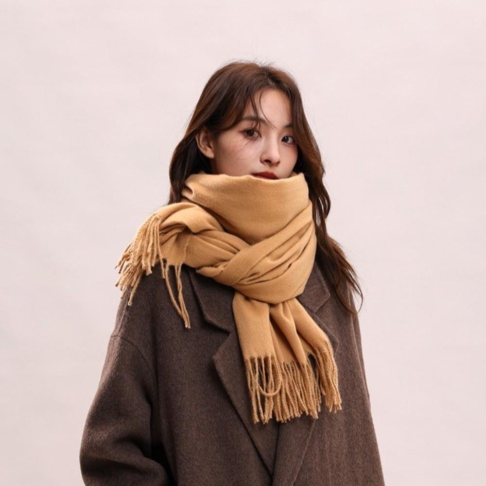 Střapec Imitace Kašmírová Šála Zesílená Dámská Šála Retro Dlouhá Vlněná Šála Dívky