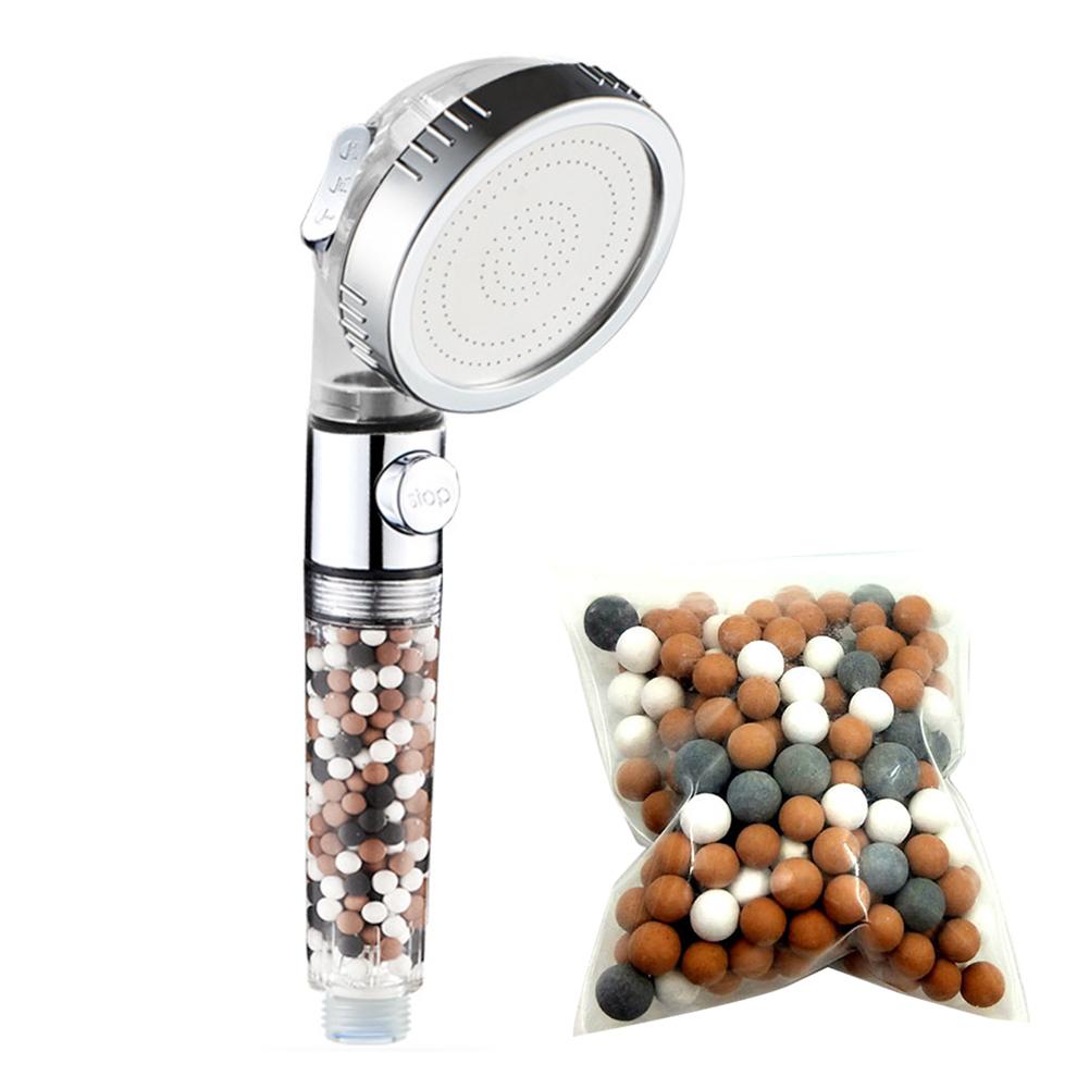 High Pressurized Filter Shower Head 3-Mode Adjustable Shower Spray Massage Rain Faucet Shower Set Bathroom for Accessory